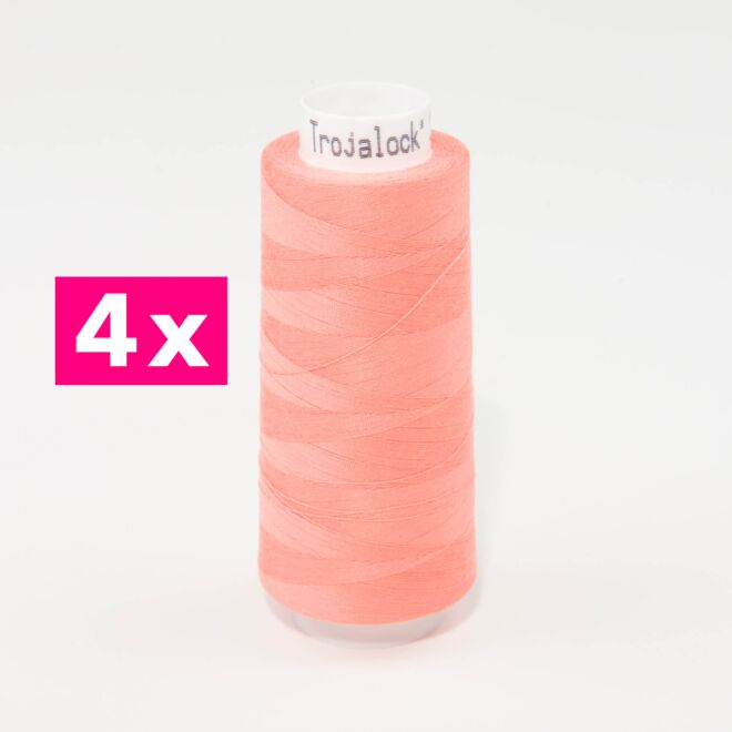 Amann-Mettler Trojalock Overlockgarn No. 120, 4x 2500m/gleiche Farbe - lachs