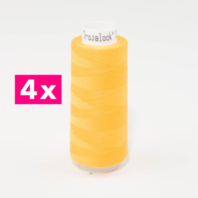 Amann-Mettler Trojalock Overlockgarn No. 120, 4x 2500m/gleiche Farbe - gelb