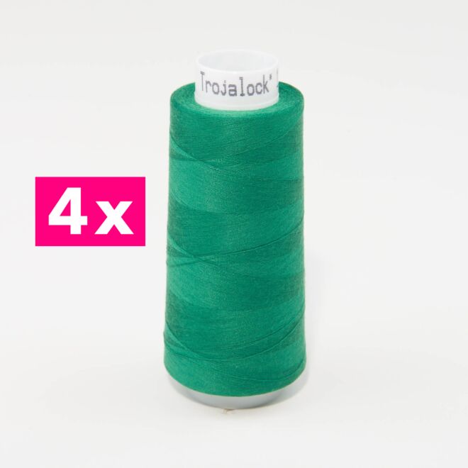 Amann-Mettler Trojalock Overlockgarn No. 120, 4x 2500m/gleiche Farbe - grün