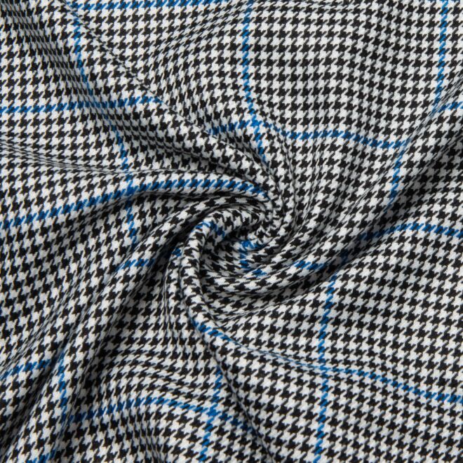 Hahnentritt gewebt mit blau
