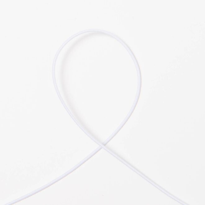 1,2mm Gummikordel weiß