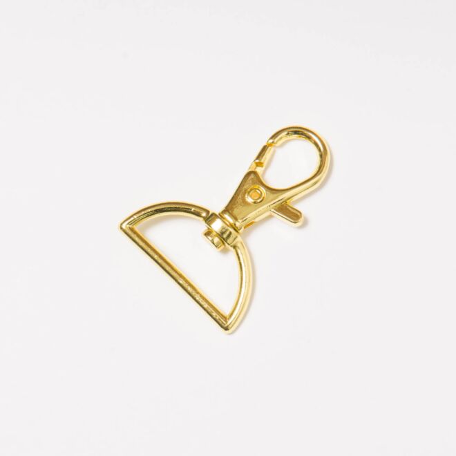 25mm Karabinerhaken "Halbkreis" gold