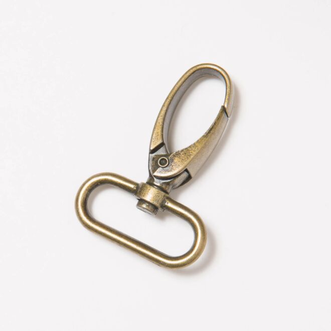 30mm Karabinerhaken "Style" altmessing