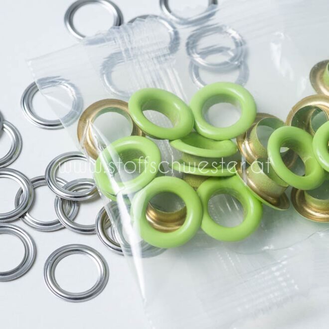 8mm Ösen hellgrün (20 Stück)