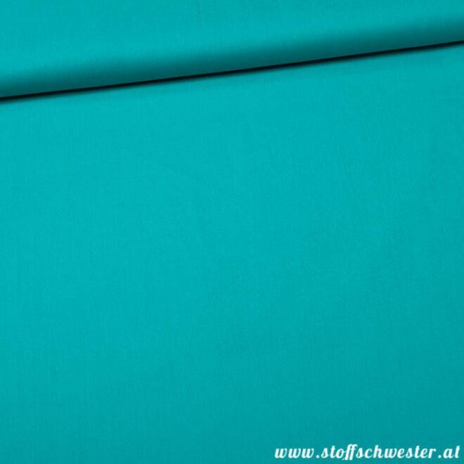 Stoffschwesters Unibaumwolle Soft Touch petrol