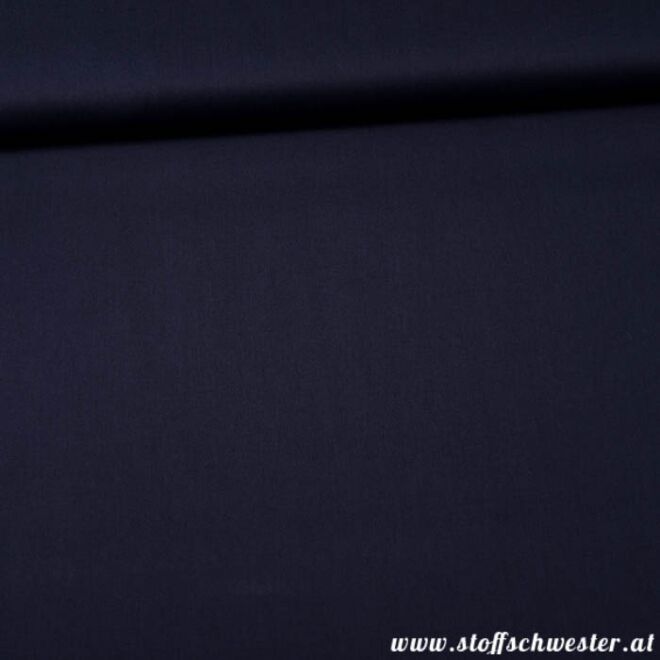 Stoffschwesters Unibaumwolle Soft Touch navy