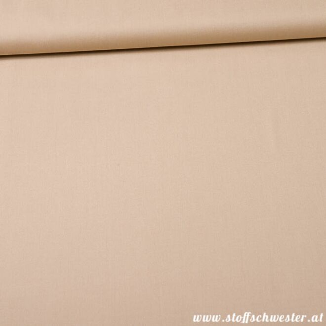 Stoffschwesters Unibaumwolle Soft Touch beige