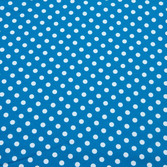 Jersey "Big Dots" türkisblau (70cm)