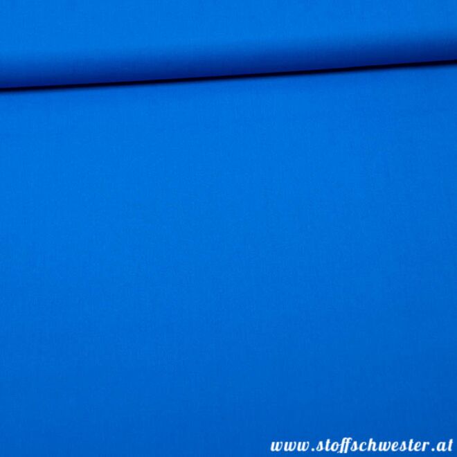 Stoffschwesters Unibaumwolle Soft Touch royalblau
