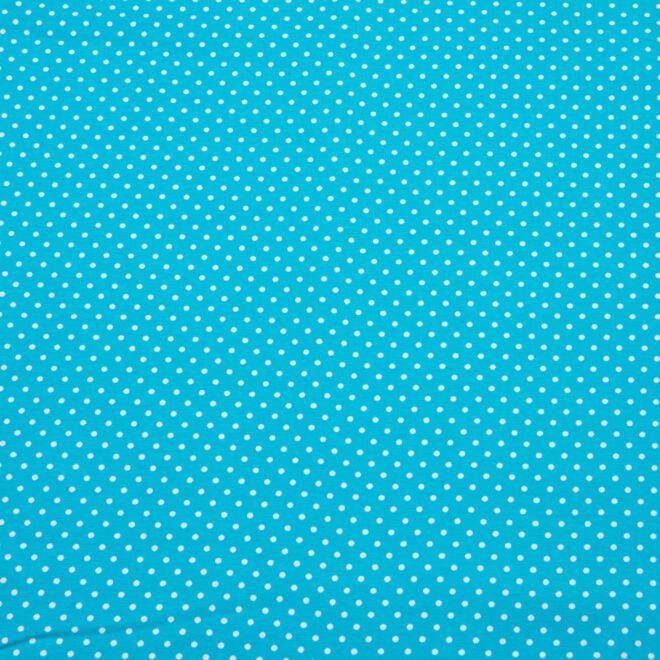 Jersey "Small Dots" helltürkis (70cm)