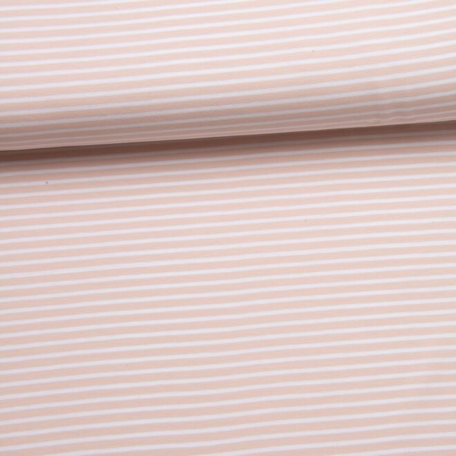 Streifenjersey "Björn" beige/weiß