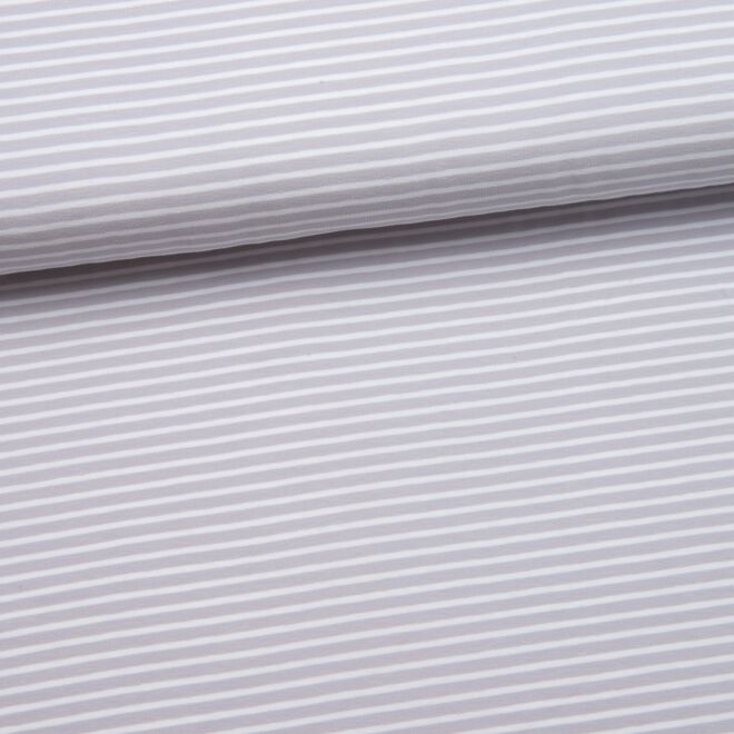 Streifenjersey "Björn" hellgrau/weiß