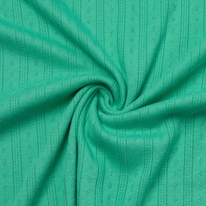 Lochstrickjersey "Tiana" grün