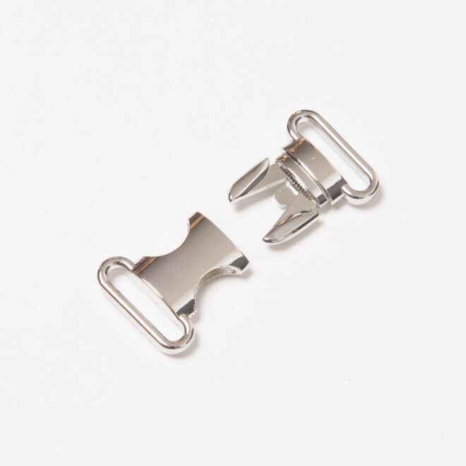 25mm Metall-Steckschnalle silber