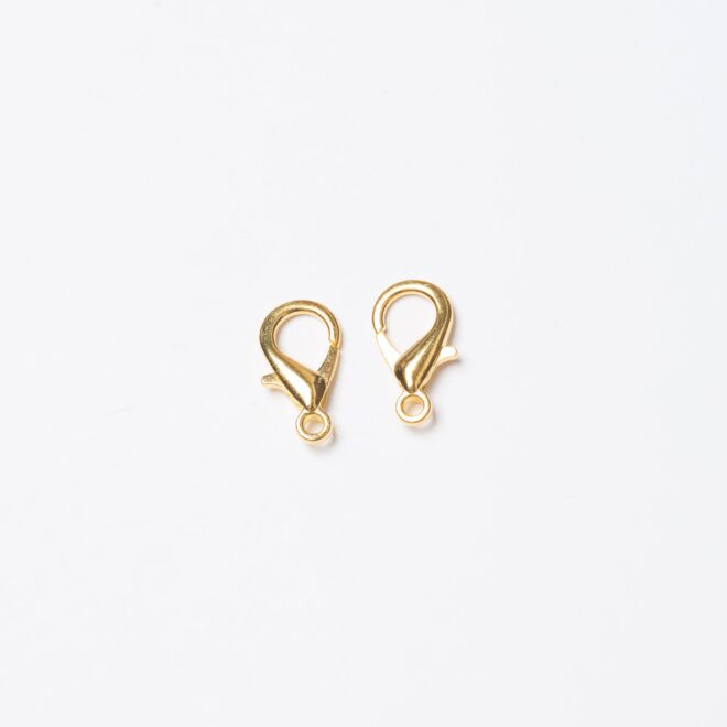 2,5mm Karabinerhaken gold (2 Stück)