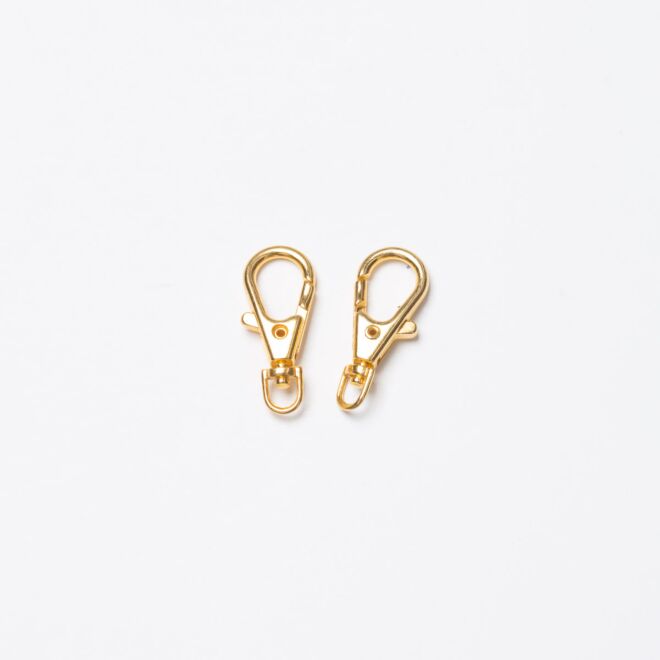 4mm Karabinerhaken gold (2 Stück)