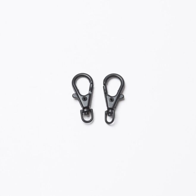 4mm Karabinerhaken schwarz (2 Stück)