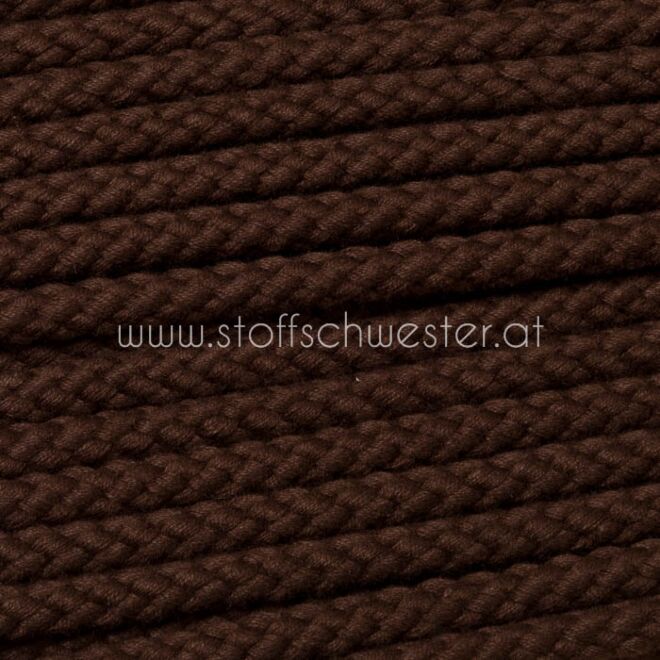 8mm Baumwollkordel dunkelbraun