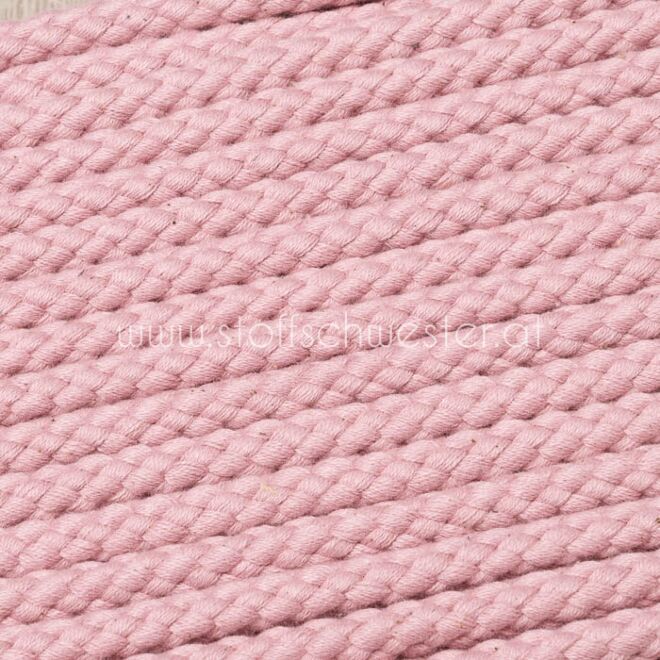 8mm Baumwollkordel altrosa