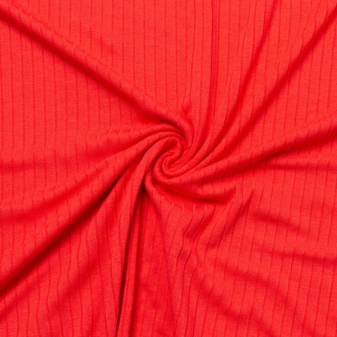 Viskose-Rippjersey "Rosie" koralle