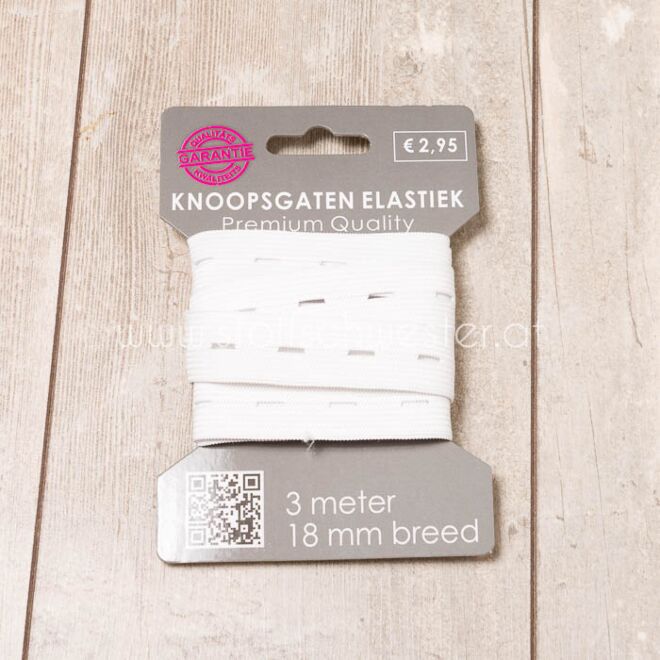 18mm Knopflochgummi (3 Meter)