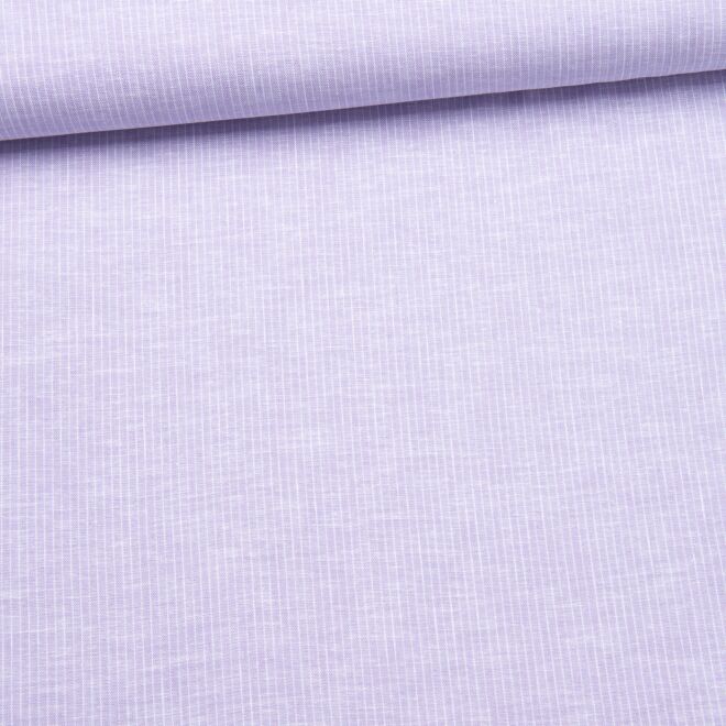 Baumwoll-Leinen "Maritim" Streifen schmal flieder