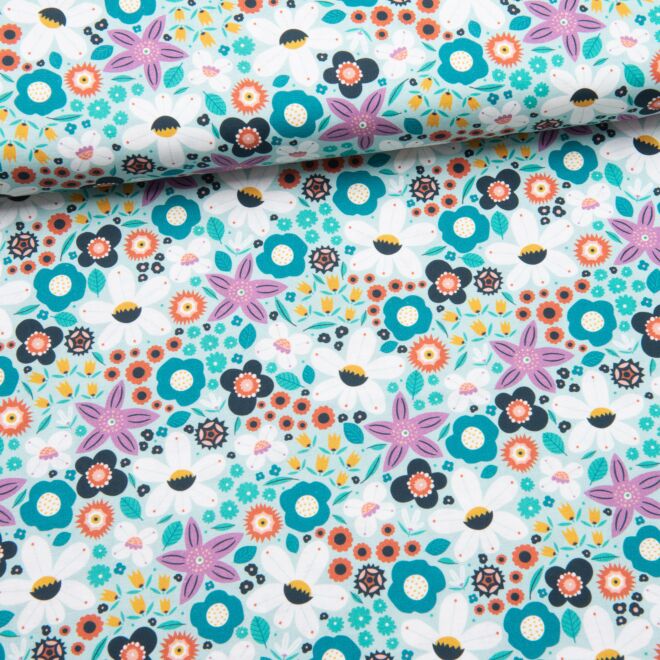 Webware "Magical Meadow" Allover türkis