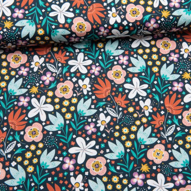 Webware "Magical Meadow" Allover schwarz