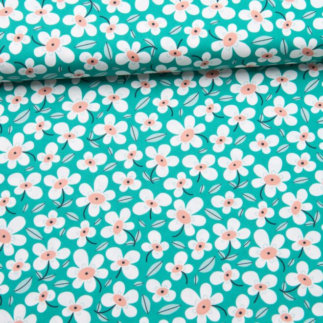 Webware Magical Meadow "Flowerheads" türkisgrün