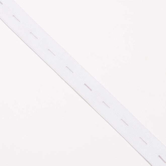 20mm Knopflochgummi weiß