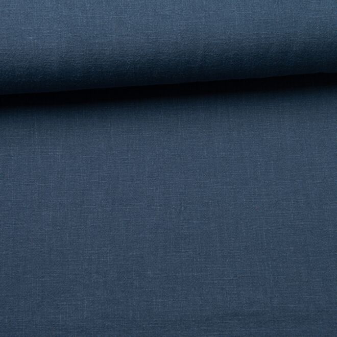 Stonewashed Leinen denimblau