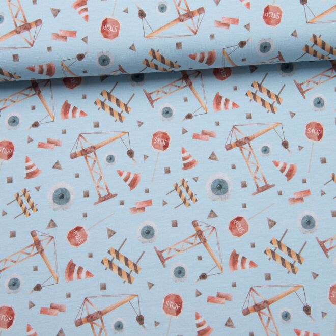 Baustelle Jersey hellblau