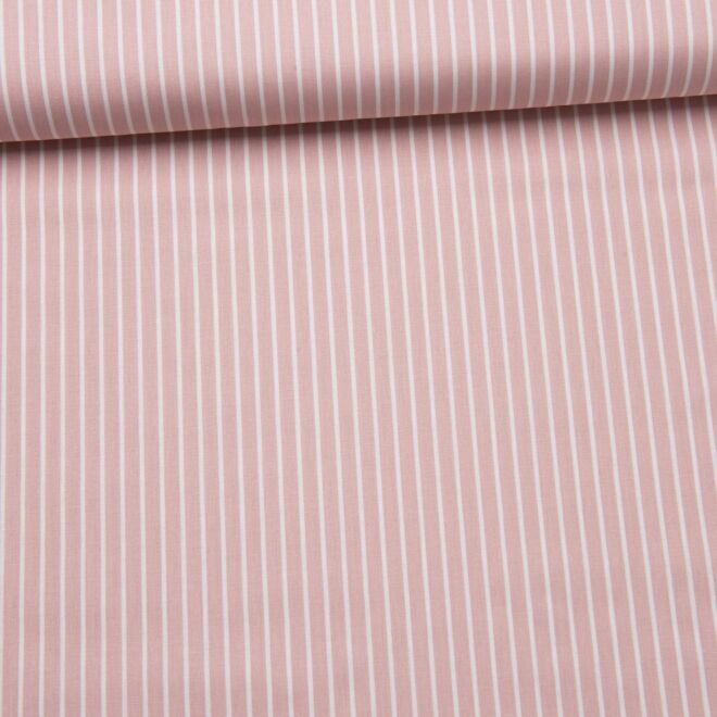 Webware Streifen altrosa/weiß