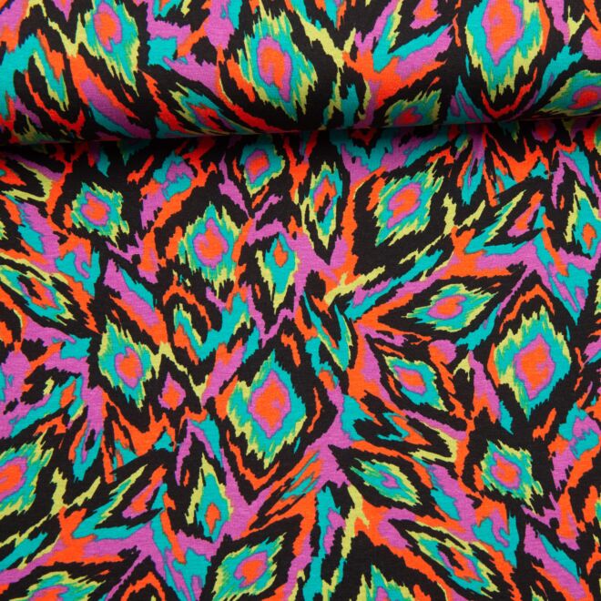 Viskosejersey Ibiza bunt