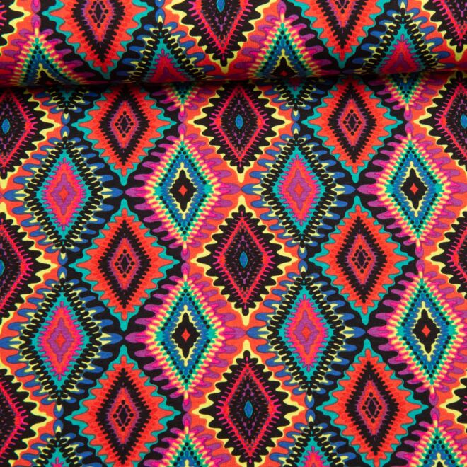 Viskosejersey Ibiza bunt