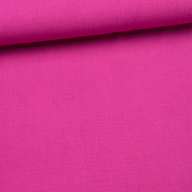 Bio-Musselin "Uni" cerise