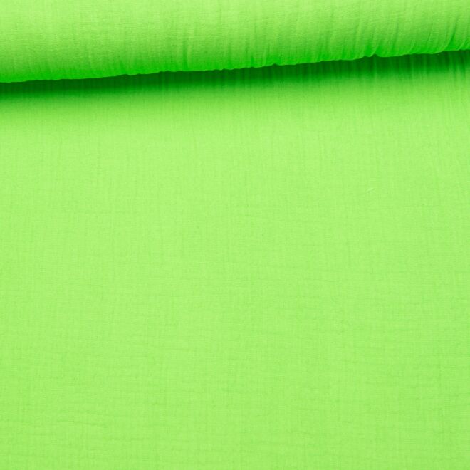 Bio-Musselin "Uni" neongrün 