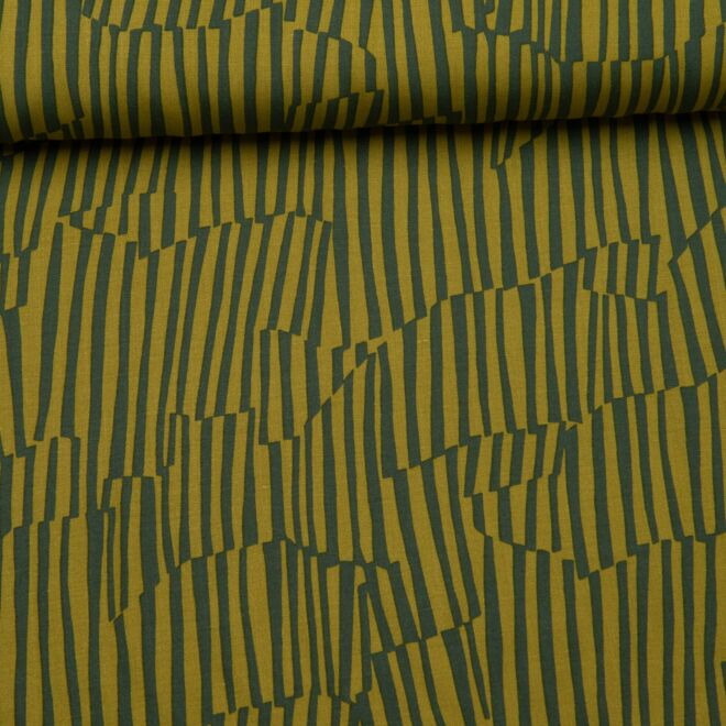 Viskose Broken Stripes grün