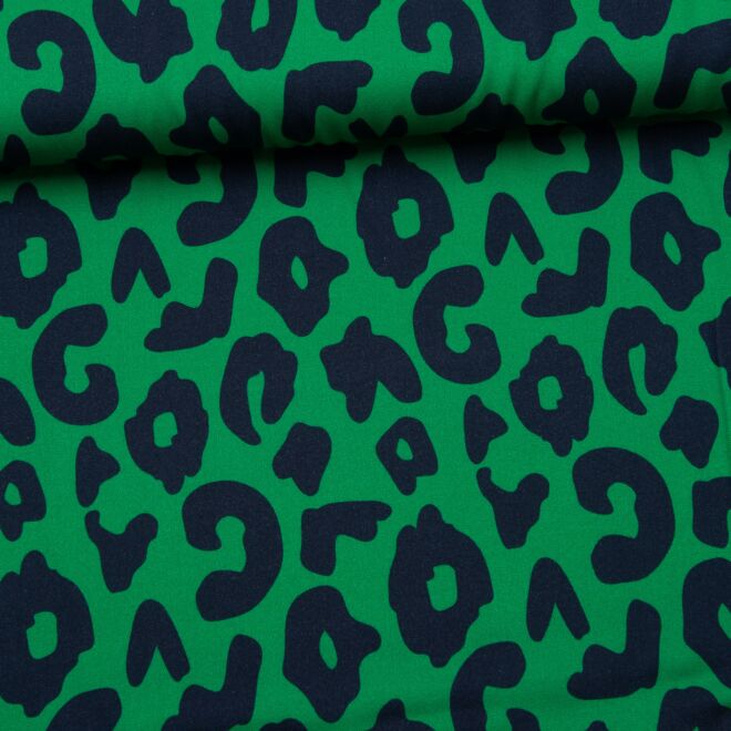 Viskose "Happy Leo" by Cherry Picking grün/marine