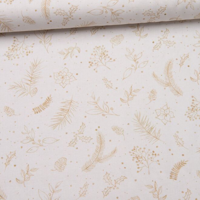 Canvas Golden Christmas Twigs