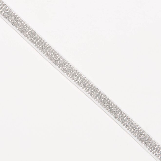 10mm Glitzergummi weiß/silber