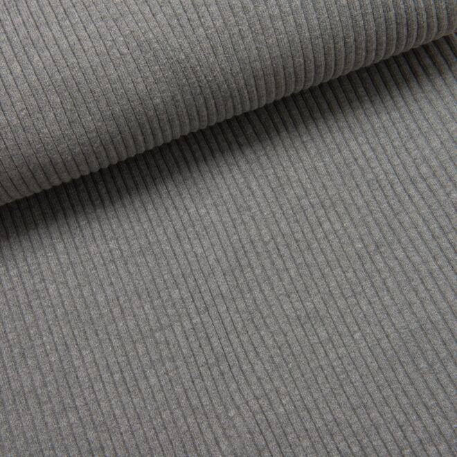 Grobstrickbündchen mittelgrau