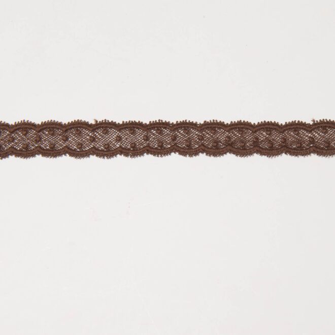 25mm Spitzenband Pünktchen braun