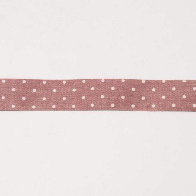 25mm Webband gepunktet mauve
