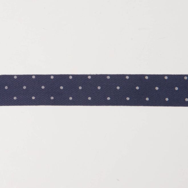 25mm Webband gepunktet navy