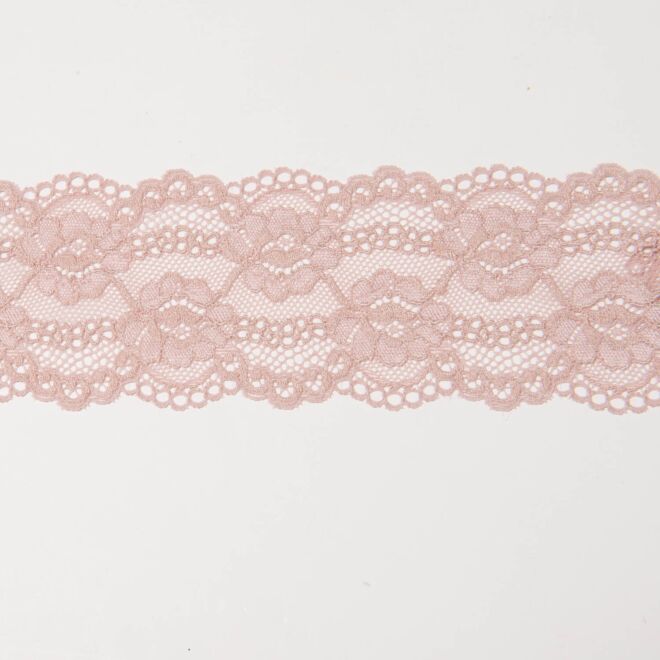 70mm Spitze elastisch Barockblumen nude