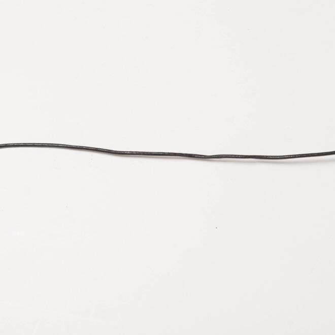 2mm Echtleder-Band schwarz glänzend