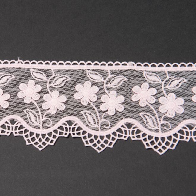 85mm Spitze "Blumen" rosa