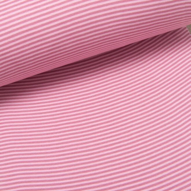 Ringelbündchen "Basic" rosa/altrosa