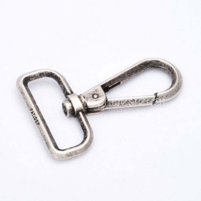 40mm "Vintage" Karabiner (sehr massiv) silber-antik